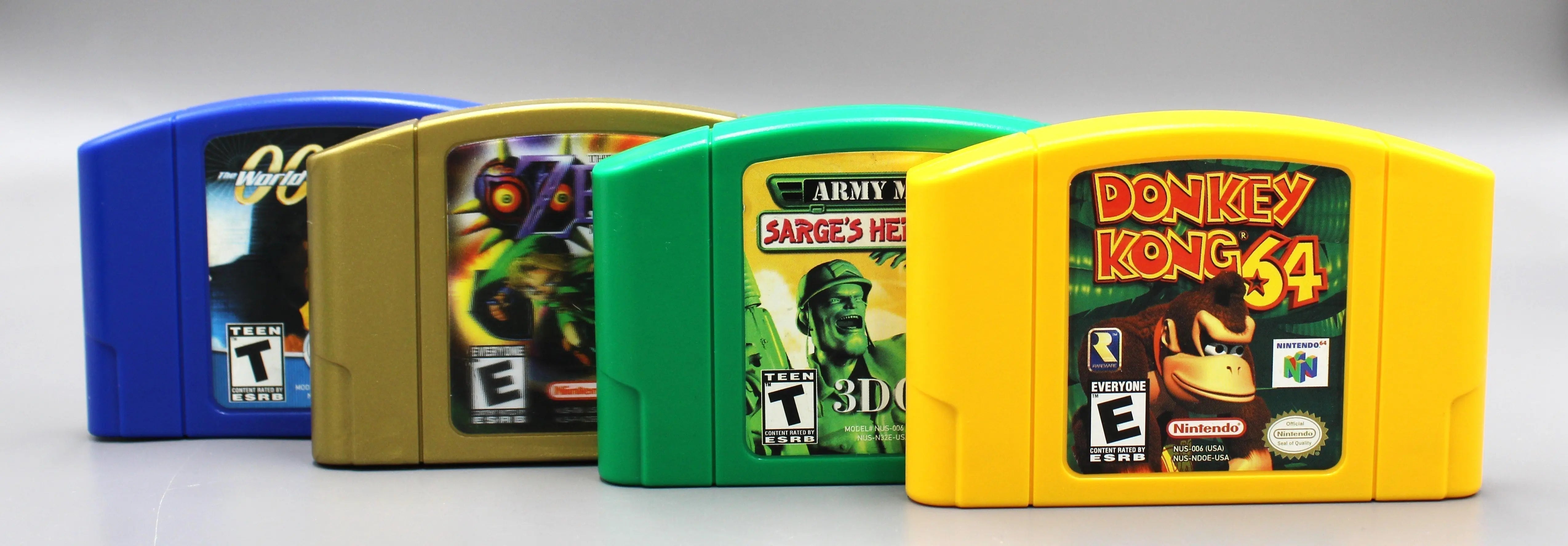 A List of Nintendo 64 (N64) Game Titles with a Color Cartridge Variant